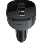 ACEFAST Зарядно за кола B14 - Acefast, 2x USB-C, USB, 165W, бързо зареждане, интелигентен контрол на температурата - черно