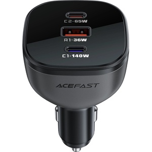 ACEFAST Зарядно за кола B14 - Acefast, 2x USB-C, USB, 165W, бързо зареждане, интелигентен контрол на температурата - черно
