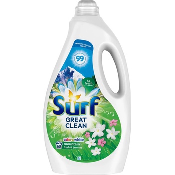 Surf Mountain Fresh & Jasmine течен препарат за пране 3L - 60 пранета (8720181128493)