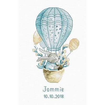 Luca-S Летящо с балон зайче - гоблен със схема b1150