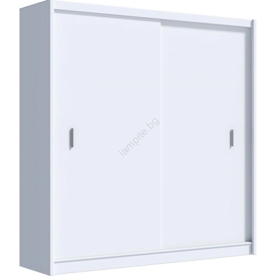 EMS Гардероб SAPHIRA 203x215 см с плъзгащи врати, бял (MT0002)