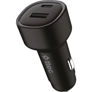 Ttec Зарядно за кола ttec - SmartCharger Duo PD, USB-C/USB-A, 48W, черно (8694470826486)