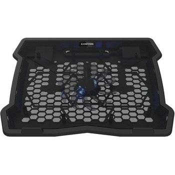 Canyon NS-02, chladiaci podstavec s ventilátorom pre notebook 10´´ - 15.6", LED podsvietenie, čierny CNE-HNS02