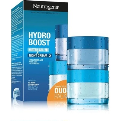 Neutrogena Hydro Boost darčekový set denný pleťový gél Hydro Boost Water Gel 50 ml + nočný pleťový krém Hydro Boost Sleeping Cream 50 ml