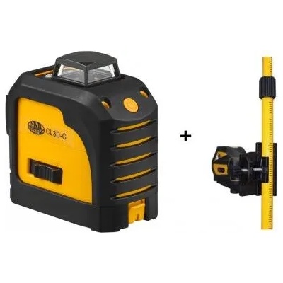 Nivel System Нивелир лазерен линеен 20м, ±1мм/5м, 3 лазерни равнини (360°), зелен + телескопична стойка nivel system cl3d-g