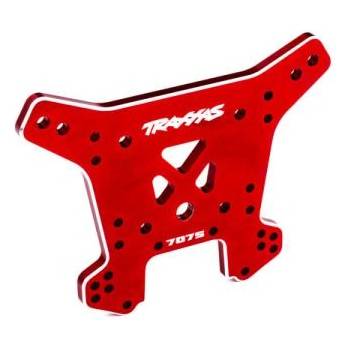 Traxxas задна алуминиева амортисьорна кула, червено анодизирана (за Sledge)