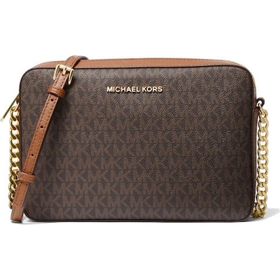 Michael Kors Jet Set Large Printed Logo crossbody bag Brown