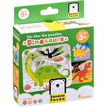 BANANA PANDA Детски пъзел Banana Panda 5 в 1 - Динозаври (49203)