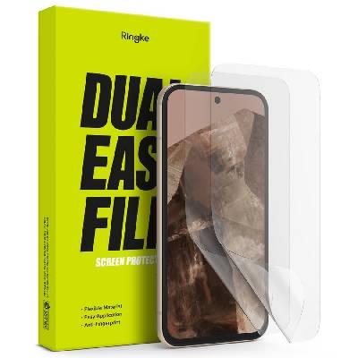 2 броя защитно фолио за дисплей на Google Pixel 8a от Ringke Dual Easy 2-Pack - Прозрачни (8809961785917)