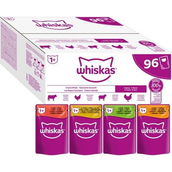 Whiskas 1+ Adult klasický výber v omáčke 96 x 85 g