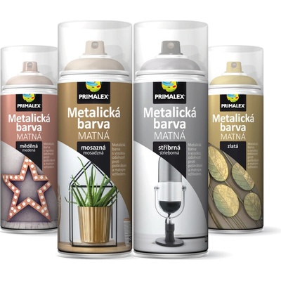 Primalex Metalická syntetická barva 400 ml Mosazná matná