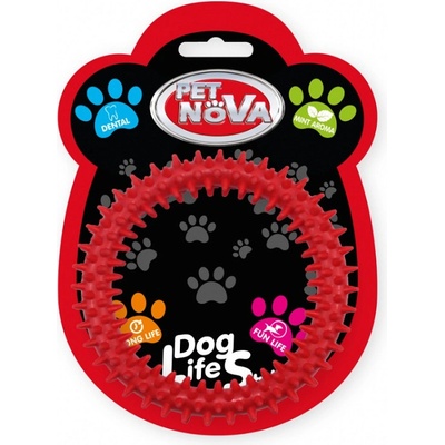 Petnova hračky pre zvieratá TRP DENTRING RED hračka pre psa 12,5 cm