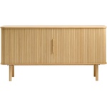 Unique Furniture Нисък скрин с дъбов декор и плъзгащи се врати в естествен цвят 76x160 cm Cavo - Unique Furniture (48942781)