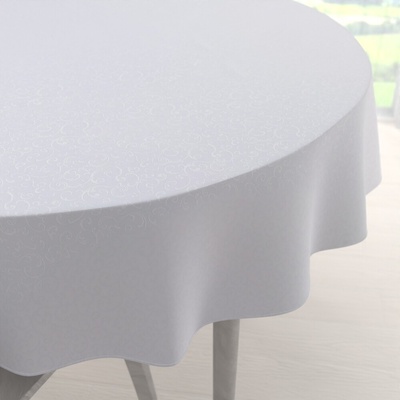 Biante Teflónový okrúhly obrus TF-078 Ornamenty studená biela Ø 40 cm