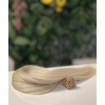 Blond vlasy 12 rovné extra huste Dĺžka: 60 cm, Typ ukončenia: krúžkový i spoj, štruktúra: rovné