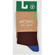 VNS Organic kids Plain brown blue Organic socks