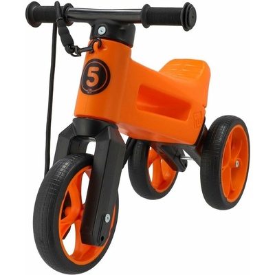 Teddies FUNNY WHEELS Rider SuperSport oranž. 2v1+popruh 28/30cm