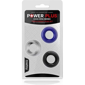 Комплект, пенис пръстени, 3 броя - X-Basic Donut Rings (LVTOY00117)