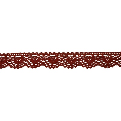 Bavlněná paličkovaná krajka 2069/20mm cihlová/5m
