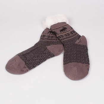 Image 1 of Мъжки сиви чорапи с коледен десен