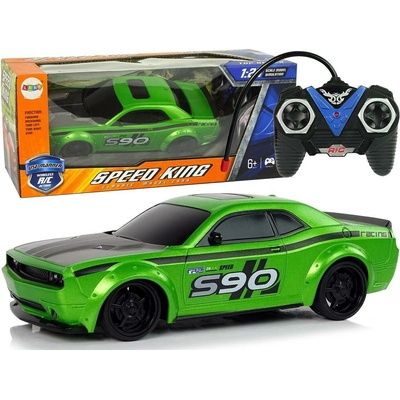 Lean Toys Sportovní auto na dálkové ovládání, závodní, zelené, 1:24