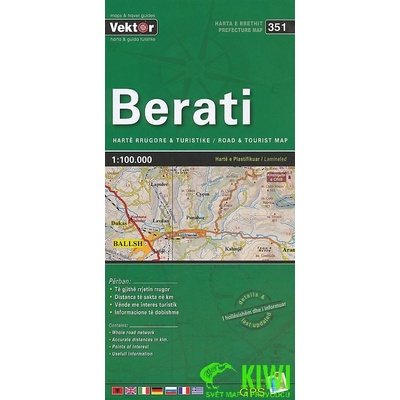 mapa Berati 1:100 t. laminovaná
