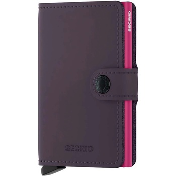 Secrid Кожен портфейл Secrid Miniwallet Matte Dark Purple-Fuchsia в лилаво (MM.Dark.Purple.Fuchsia)