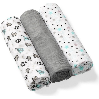 BabyOno Plienky mušelínové Super soft Šedá 3 ks
