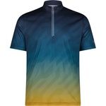 CMP Мъжка фланелка с къс ръкав за колоездене CMP 1/4-Zip T-Shirt Freebike Cycling jersey - B. Blue / Petroleum / Curcuma - размер 56 (EU) (056-3986-0216)