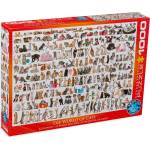EUROGRAPHICS Пъзел Eurographics от 1000 части - Светът на котките (EG60000580)