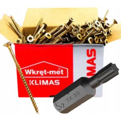 Skrutky do dreva Klimas Wkręt-Met 6 x 80 mm 200 ks