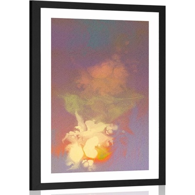 Plakát s paspartou iluze barvy - 20x30 black