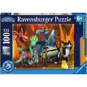 Ravensburger Пъзел Ravensburger от 100 XXL части - Дракони: Деветте царства (13379) - ozone
