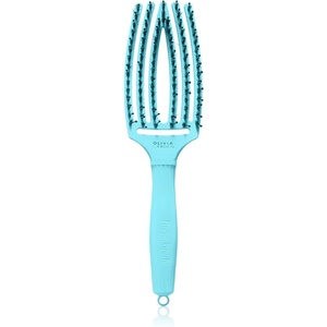 Olivia Garden Fingerbrush Boar & Nylon Четка за коса с влакна от найлон и глиган Dolce Vita Blue Sky