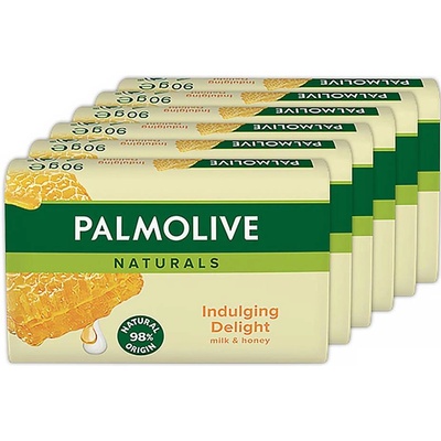 Palmolive Naturals Indulging Delight toaletní mýdlo Milk & Honey 6 x 90 g