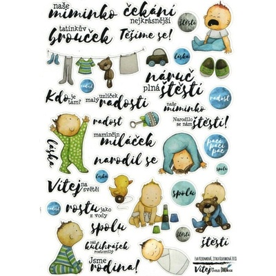 HuráPapír Samolepky A5 - Chlapeček č.2