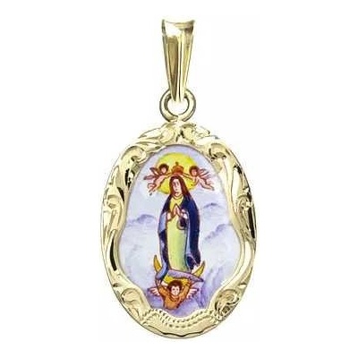 Aljančič Nanebevstoupení Blahoslavené Panny Marie madonka gravírovaná 452R zlato