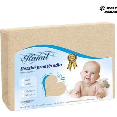 Bellatex prostěradlo froté světle béžové 60x120