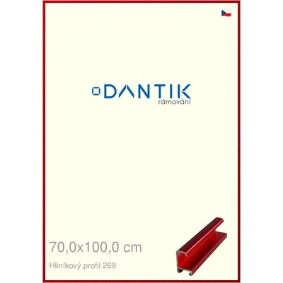 DANTIK rám na obraz 70 x 100 Červená Trumalin broušená