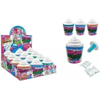 JimmyFox lízátko cupcake lollipop with sour powder 12 x 30 g