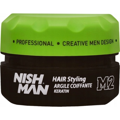 Nishman M2 Matte Clay matný íl na vlasy zelené jablko 100 ml