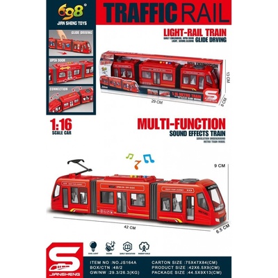 Alltoys Tramvaj na setrvačníkčervená 1:16