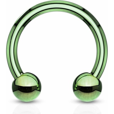 S4U Piercing podkova zelená (1,2 x 8 mm) PV1001G-120833