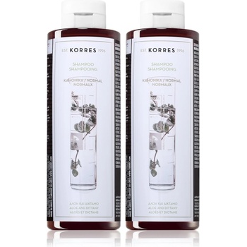 KORRES Aloe & Dittany Set шампоан за нормална към нежна коса ДУО ОПАКОВКА