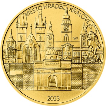 Česká mincovna zlatá minca 5000 Kč Mesto Hradec Králové Standard 15,55 g