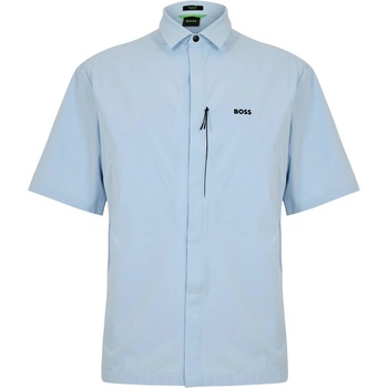 HUGO BOSS Риза Boss Men's Short Sleeve Plain Shirt - Open Blue 460