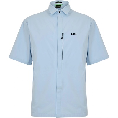 HUGO BOSS Риза Boss Men's Short Sleeve Plain Shirt - Open Blue 460
