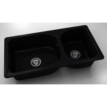 Image 1 of FAT Mивка Classic 214, Polymer marble, 12 Черен гранит, с включен сифон