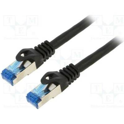 Lanberg PCF6A-10CC-0025-BK Patch S/FTP Cat 6a RJ45 vidlice z obou stran lanko CCA