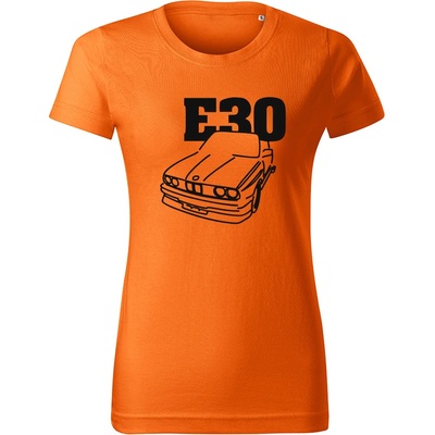 Tričko BMW e30 line dámske tričko Oranžová